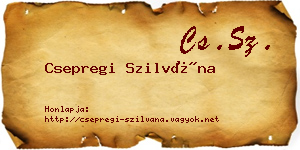 Csepregi Szilvána névjegykártya